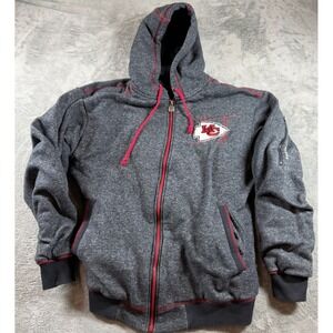 Kansas City Chiefs NFL Pro Line Full Zip Hoodie Jacket Mens L